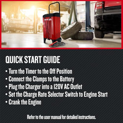 Wheeled 6A Car Battery Charger & Maintainer