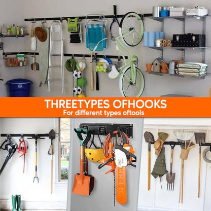 Garage Hooks Heavy Duty Tool Organizer