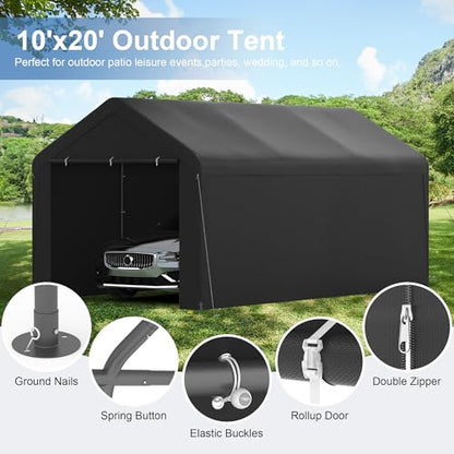 Carport 10‘ x 20’ Garage Car Canopy w