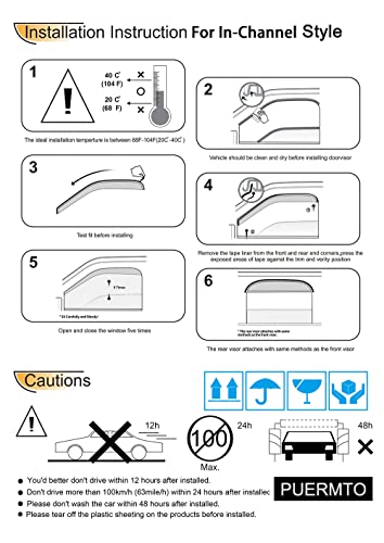 Window Visors for 2015 (4 Count)