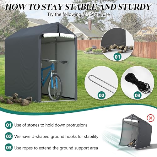 6 x 3ft Outdoor Cycle Storage Shelter