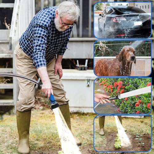 Metal Garden Hose 30 Ft Flexible Stainless Steel Water Hose 25 Ft 50 Ft With Hose Nozzle