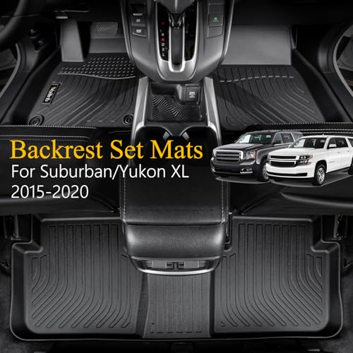 All Weather Floor Mats & Cargo Liner Backrest Mat for Chevrolet Suburban & GMC Yukon XL 2015