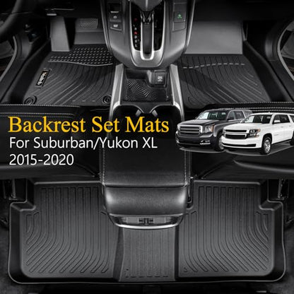 All Weather Floor Mats & Cargo Liner Backrest Mat for Chevrolet Suburban & GMC Yukon XL 2015