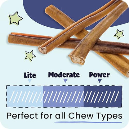 Natural 7” Braided Bully Sticks for Dogs (25 Count)