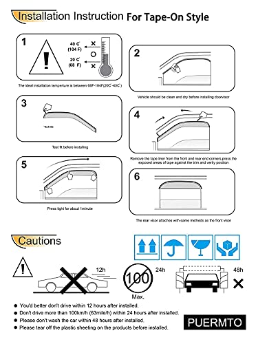 Window Visors for 2014 (4 Count)