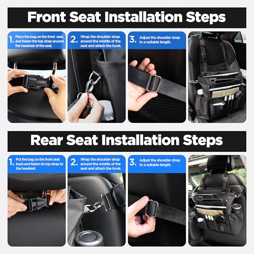 Car Seat Organizer with Tablet and Laptop Compartment