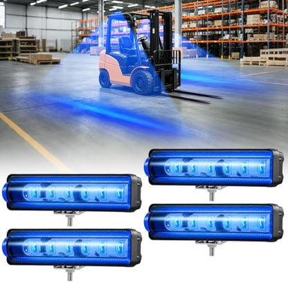 LED Forklift Safety Light Blue for AGV Automated Guided Vehicle (4 Count)