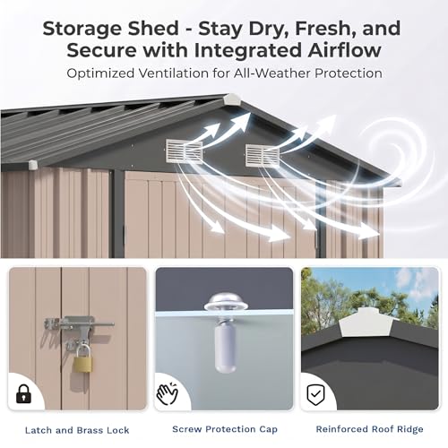 8x12 FT Outdoor Storage Shed