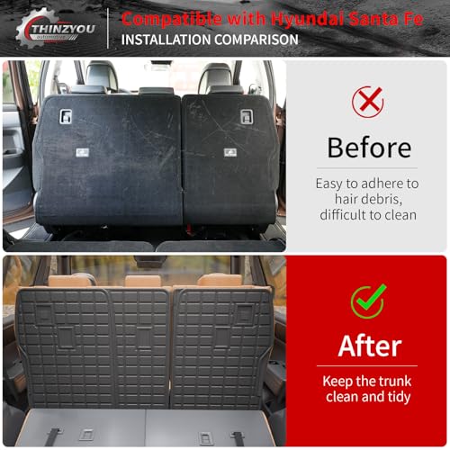 2nd Row Kick Mats for 2024 2025 2026 Hyundai Santa Fe 6&7 Seats