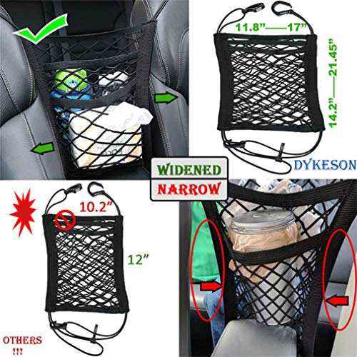 Dog Car Net Barrier with Mesh Organizer