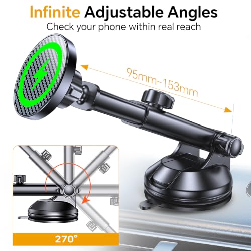 15W Magsafe Car Mount Charger Magnetic Phone Holders for Your Car