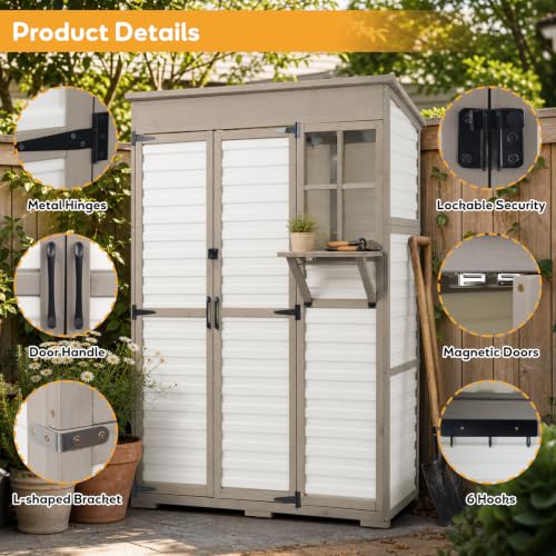 Large Outdoor Storage Cabinet with Dual
