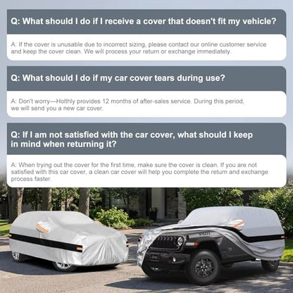 10 Layers Car Cover Custom Fit for Jeep Wrangler 4Door 4dr