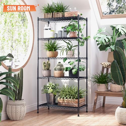 5 Tier Adjustable Wire Shelving (2 Count)
