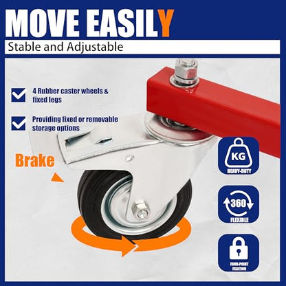 Bumper Adjustable Storage Rack Steel Floor Mobile Bumper Storage