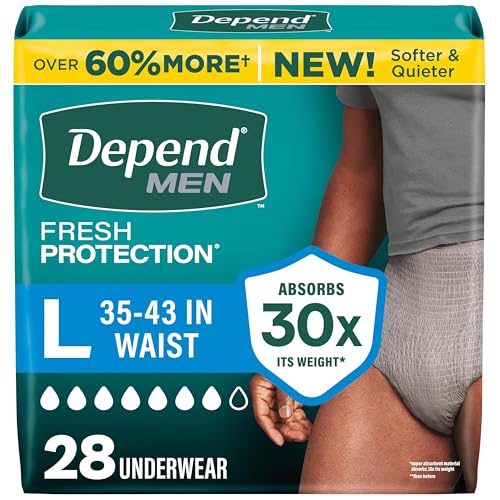 Fresh Protection Adult Diapers for Men (28 Count)