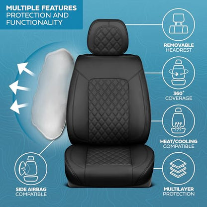 Curated Onyx Leather Seat Covers for Cars & SUVs