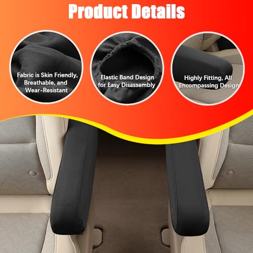 2PC Car Front Seat Armrest Covers