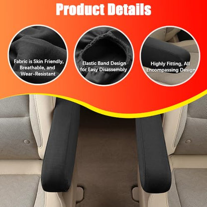 2PC Car Front Seat Armrest Covers
