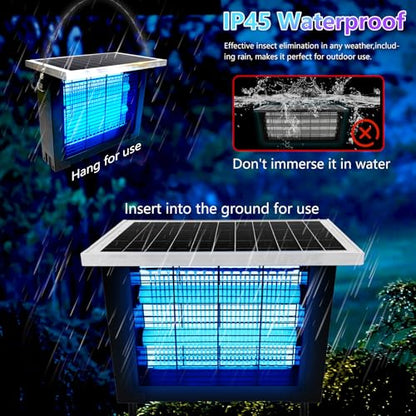 Powerful Solar Bug Zapper for 2000 sq.ft with 13FT Extension Cord