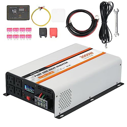 3000W Pure Sine Wave Power Inverter DC 12V to AC 120V