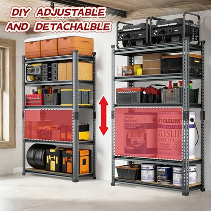 Garage Storage Shelves 46" W x 20" D x 72" H