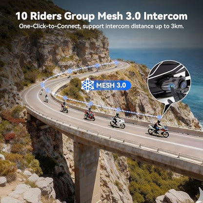 X10 10 Riders Group Mesh Motorcycle Intercom