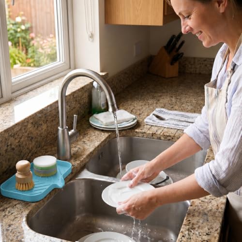 Silicone Soap Dish with Drain Spout