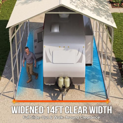 14x25x15 FT RV Metal Carport