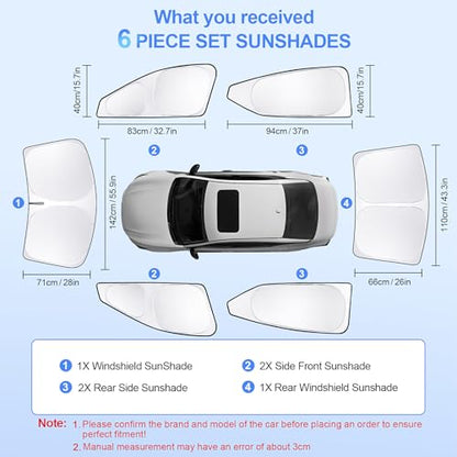 6pcs Car Window Shades for Nissan Altima 2019 (6 Count)
