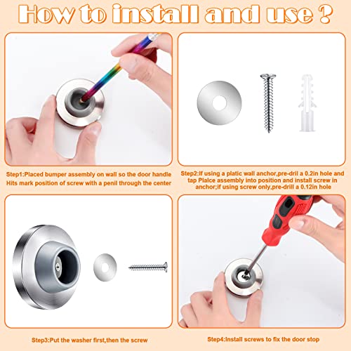 Door Stopper Wall Bumper Flush Mount Protector