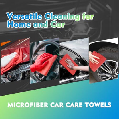 Red Microfiber Cleaning Cloth 12 Pack (12 Count)