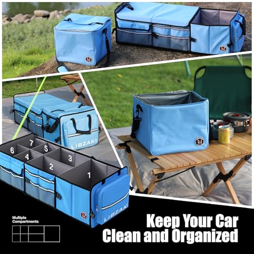 LIBZAKI Oversize 4 in 1 Car Trunk Storage Organizer