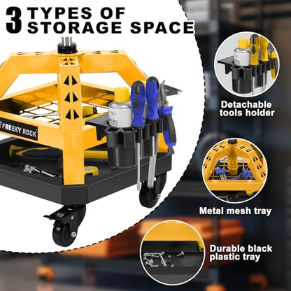 Rolling Shop Stool with Wheels