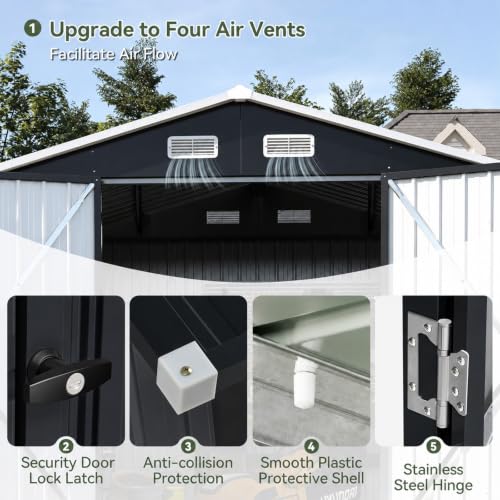 8x6 FT Shed Outdoor Storage Shed