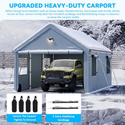 10x16 FT Carport Canopy Heavy Duty