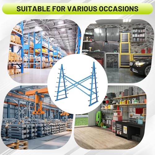7 Tier Horizontal Lumber Storage Rack with Adjustable Arm