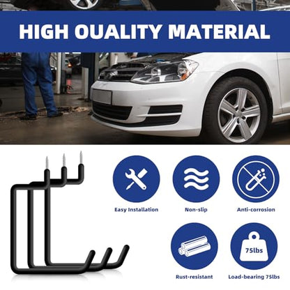 10 Pcs Ladder Hook Screw in Storage Hanger for Garage Wall (10 Count)