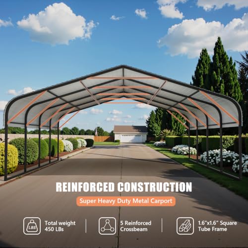 20x20 Heavy Duty Metal Carport