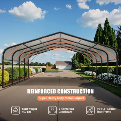 20x20 Heavy Duty Metal Carport