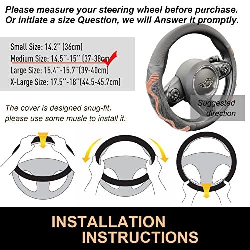 Comfy Grip Steering Wheel Cover Universal 15 Inch