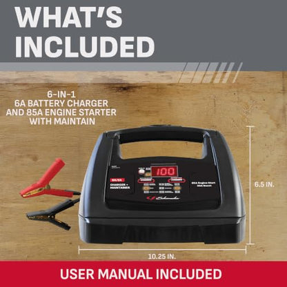 6A Car Battery Charger and 85A Engine Starter