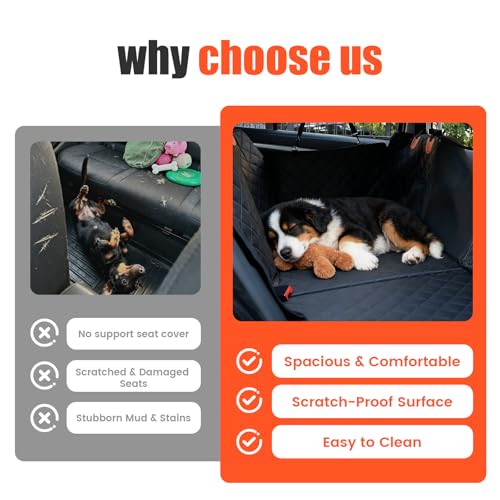 Dog Car Seat Cover with Hard Bottom