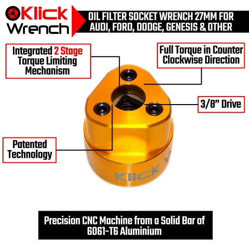 2 Stage 27mm Torque Limiting Oil Filter Wrench