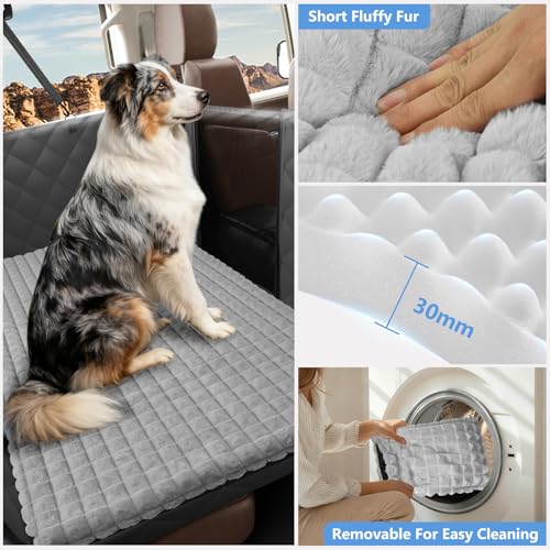 Truck Hard Bottom Dog Back Seat Cover with Egg Crate Foam Bed