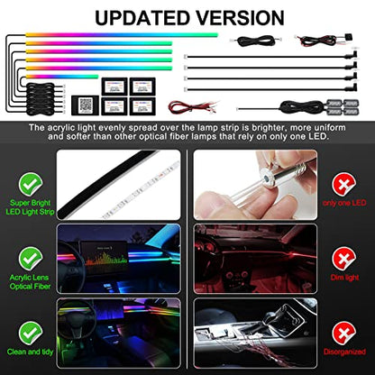 Dreamcolor Acrylic Interior Car LED Strip Light with Wireless APP