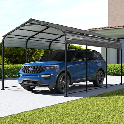 10x15 FT Updated Galvanized Steel Roof Metal Carport