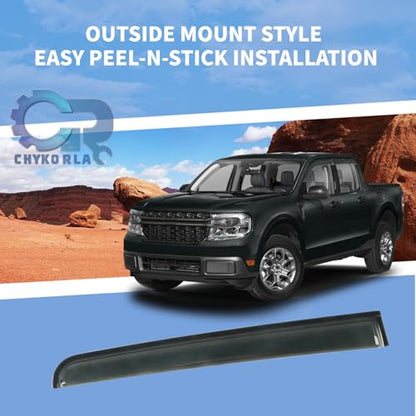 4PCS Window Rain Guards Fit for 2022 2023 2024 2025 Ford Maverick XL XLT Lariat
