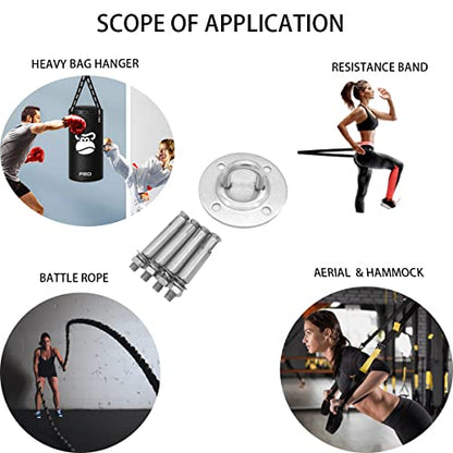 Eye Ceiling Hook Swing Hangers 700LB Capacity for Punching Bags Hanging Chair Hammocks Swing Trapeze Yoga